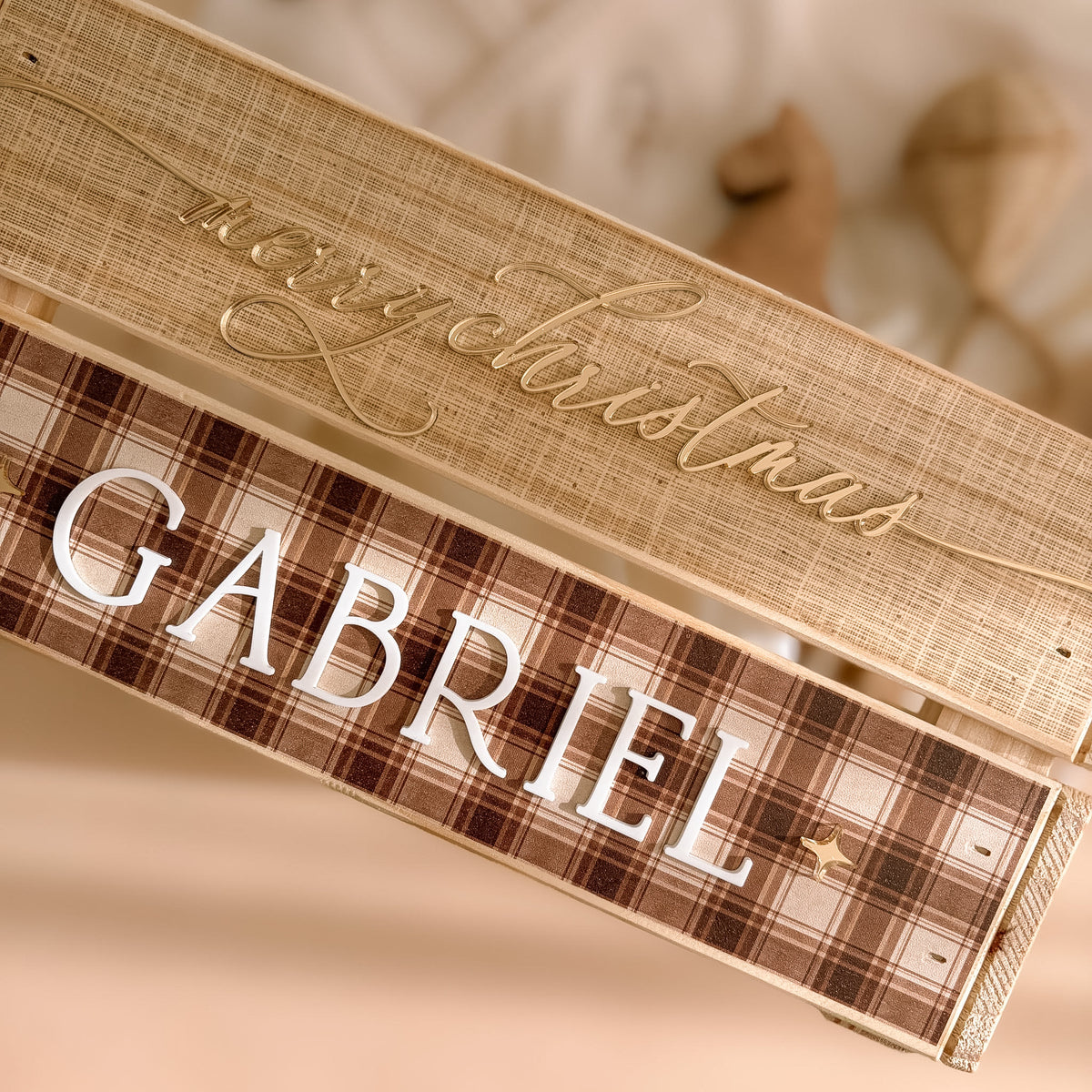 Printed Wooden Christmas Crate | Personalised | Customisable