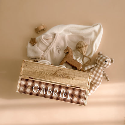 Printed Wooden Christmas Crate | Personalised | Customisable
