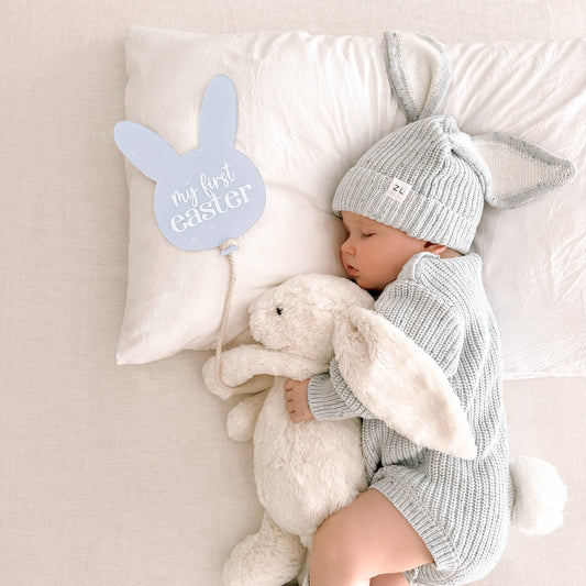 ERSTES OSTERN | HASENKOPF-BALLON | Mehrere Farb- oder Musteroptionen | Personalisierungsoption