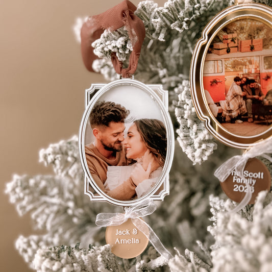 Ornate-Style Photo Christmas Ornament | 5 Styles | Personalised | Customisable