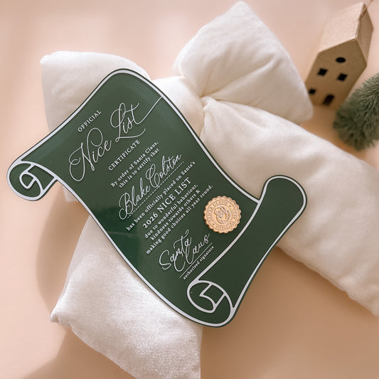 Santa Nice List Certificate | Personalised | Customisable
