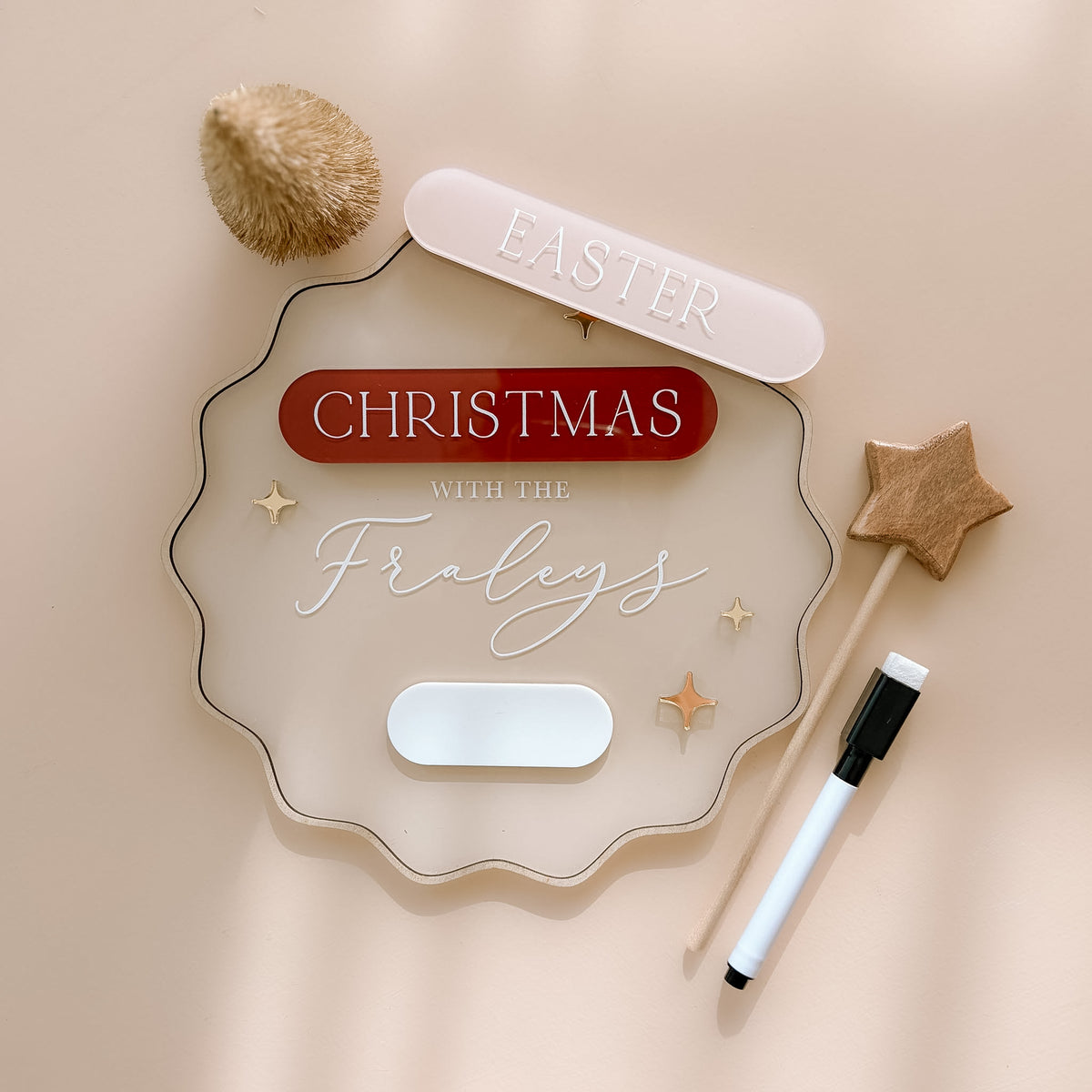 Interchangeable Holiday Family Photo Prop Sign | Personalised | Customisable