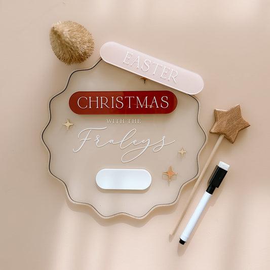 Interchangeable Holiday Family Photo Prop Sign | Personalised | Customisable