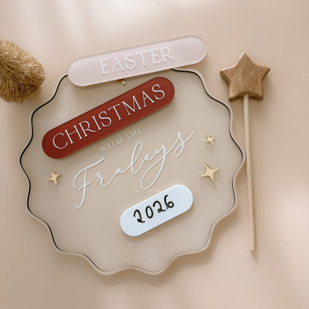 Interchangeable Holiday Family Photo Prop Sign | Personalised | Customisable