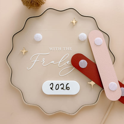 Interchangeable Holiday Family Photo Prop Sign | Personalised | Customisable