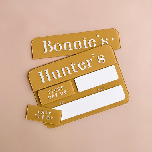 INTERCHANGEABLE NAME Tag for School/Daycare First & Last Day Board