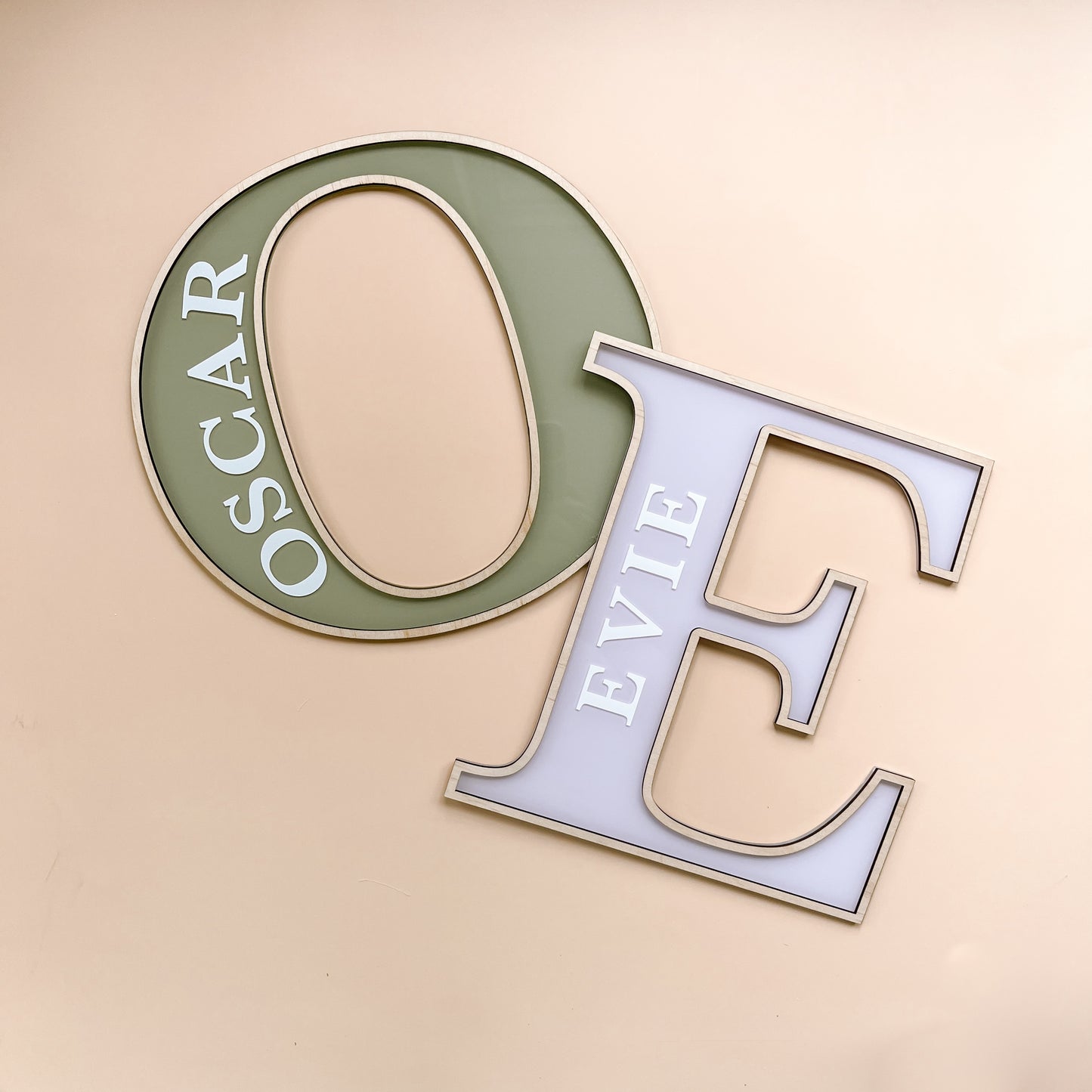 Letter Name Plaque | PERSONALISED | Multiple Colour + Pattern Options