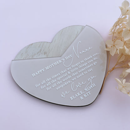 GIFT CARD HOLDER - HEART | Personalised | Multiple Colour Options