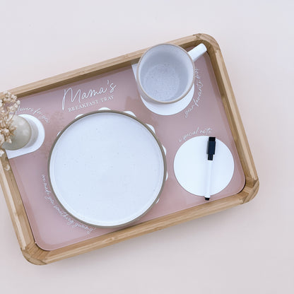 BREAKFAST TRAY | Personalised | Multiple Colour & Pattern Options | + FREE Removable Marker
