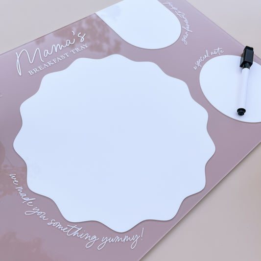 FRÜHSTÜCKSBRETT | Personalisiert | Diverse Farben & Muster | + GRATIS abnehmbarer Marker