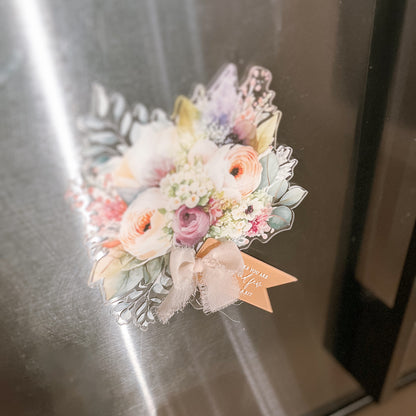 BOUQUET FRIDGE MAGNET | Personalised Tag