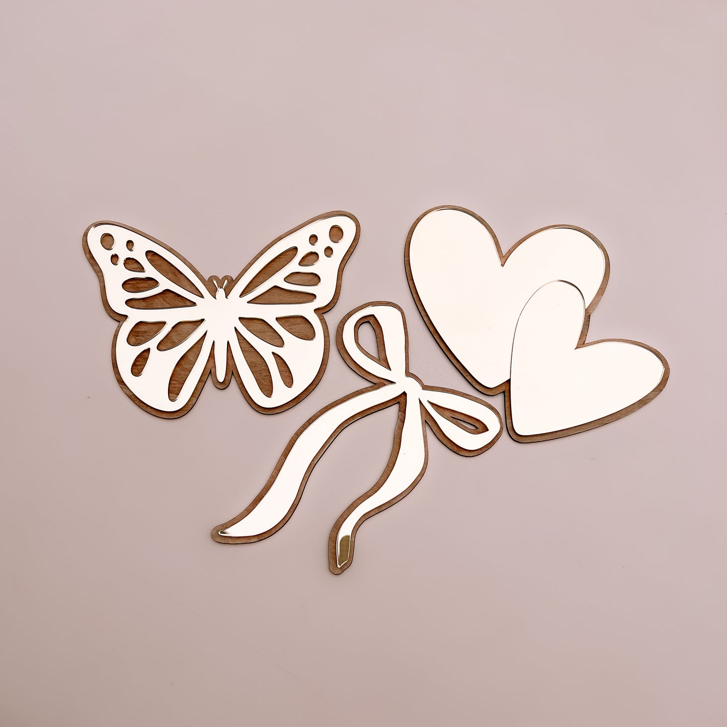 Gold Mirror Girls Bedroom Decor Shape | Bow, Hearts, Butterfly