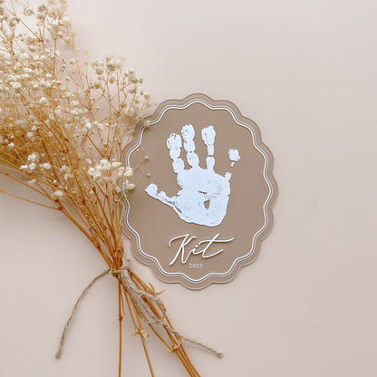 Vintage-Style Handprint Plaque | Multiple Customisation Options
