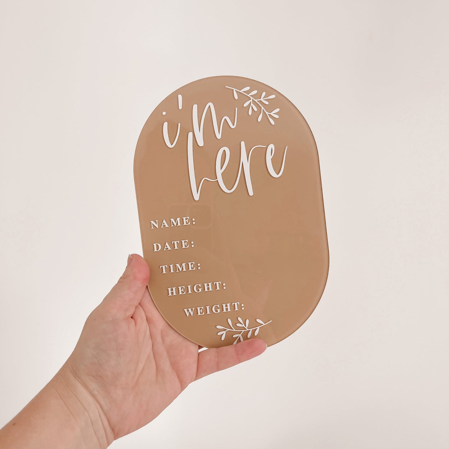 Details Birth Announcement | OVAL | Multiple Colour + Pattern Options