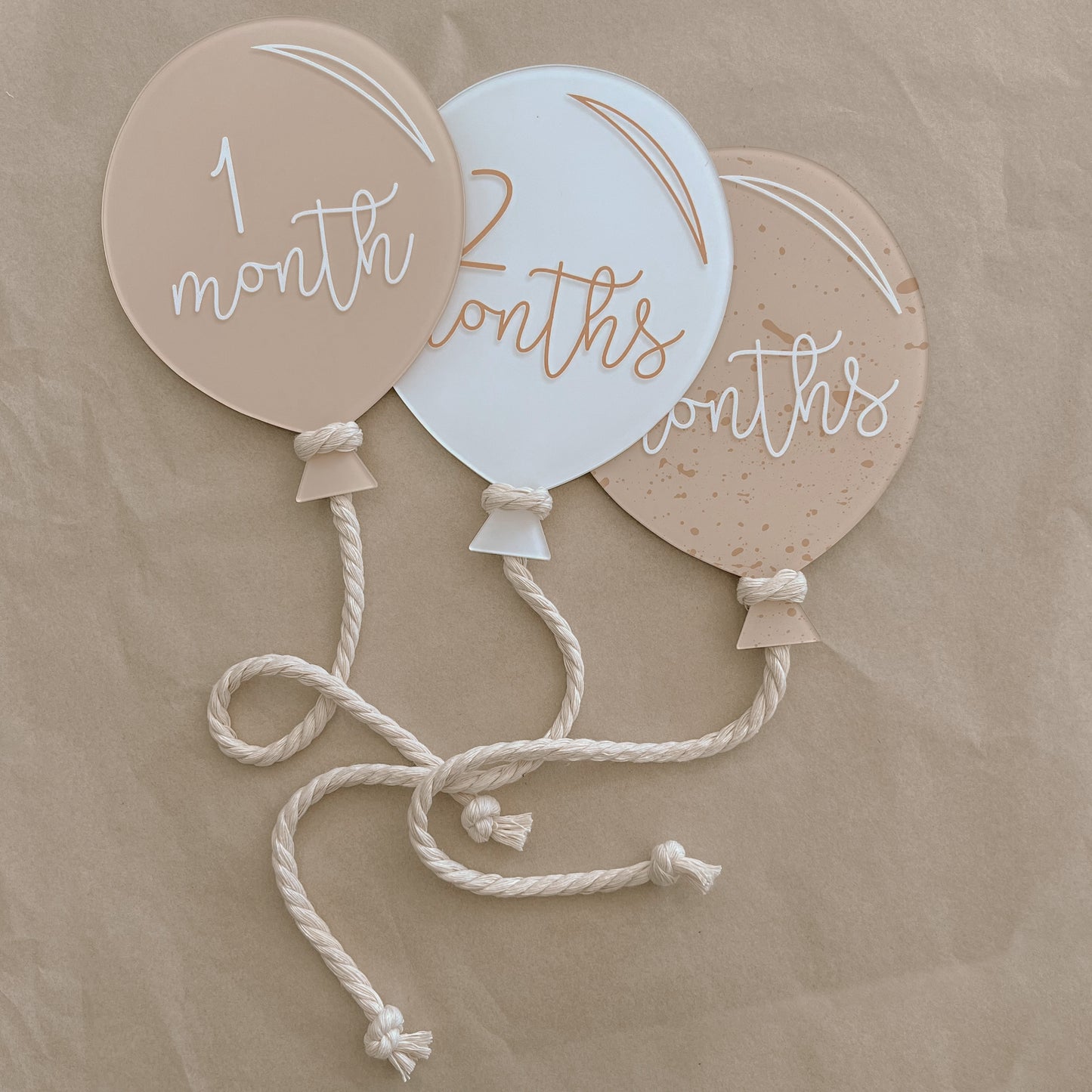 BALLOONS Acrylic Milestone Set | Multiple Colourway Choices