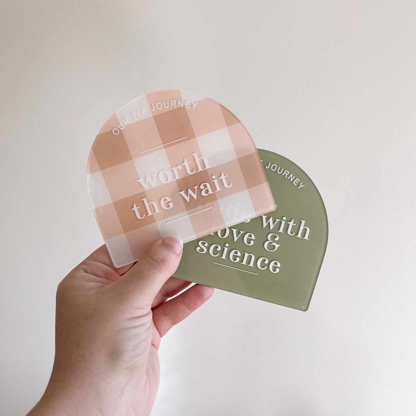 OUR IVF JOURNEY | Made With Love + Worth The Wait Plaques