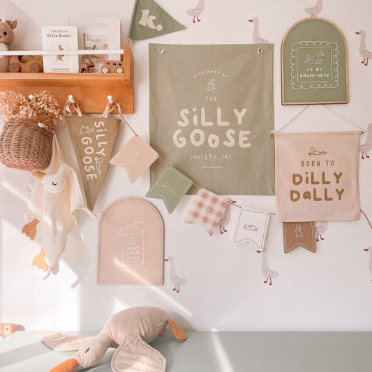 FABRIC BANNER - President of the Silly Goose Society | 4 Colour Options