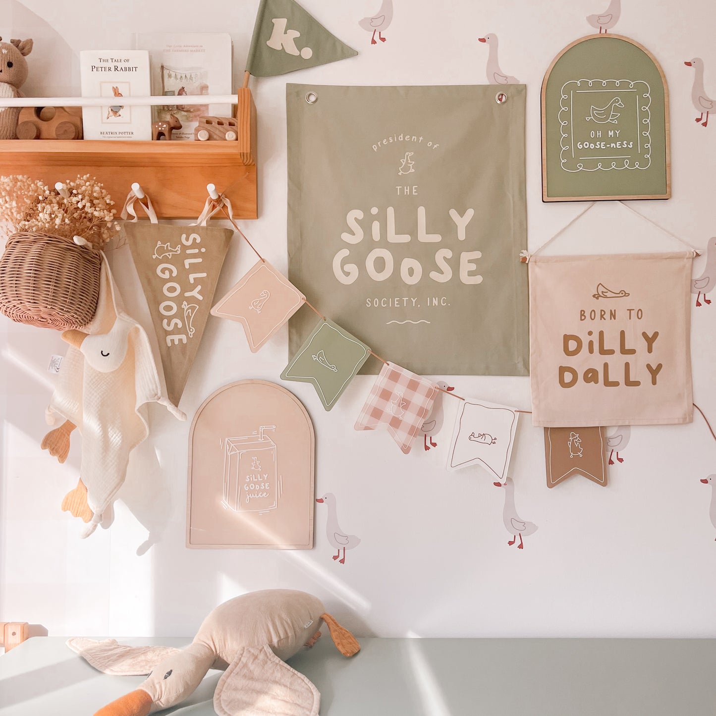 FABRIC HANGING BANNER - Born to Dilly Dally | 2 Colour Options
