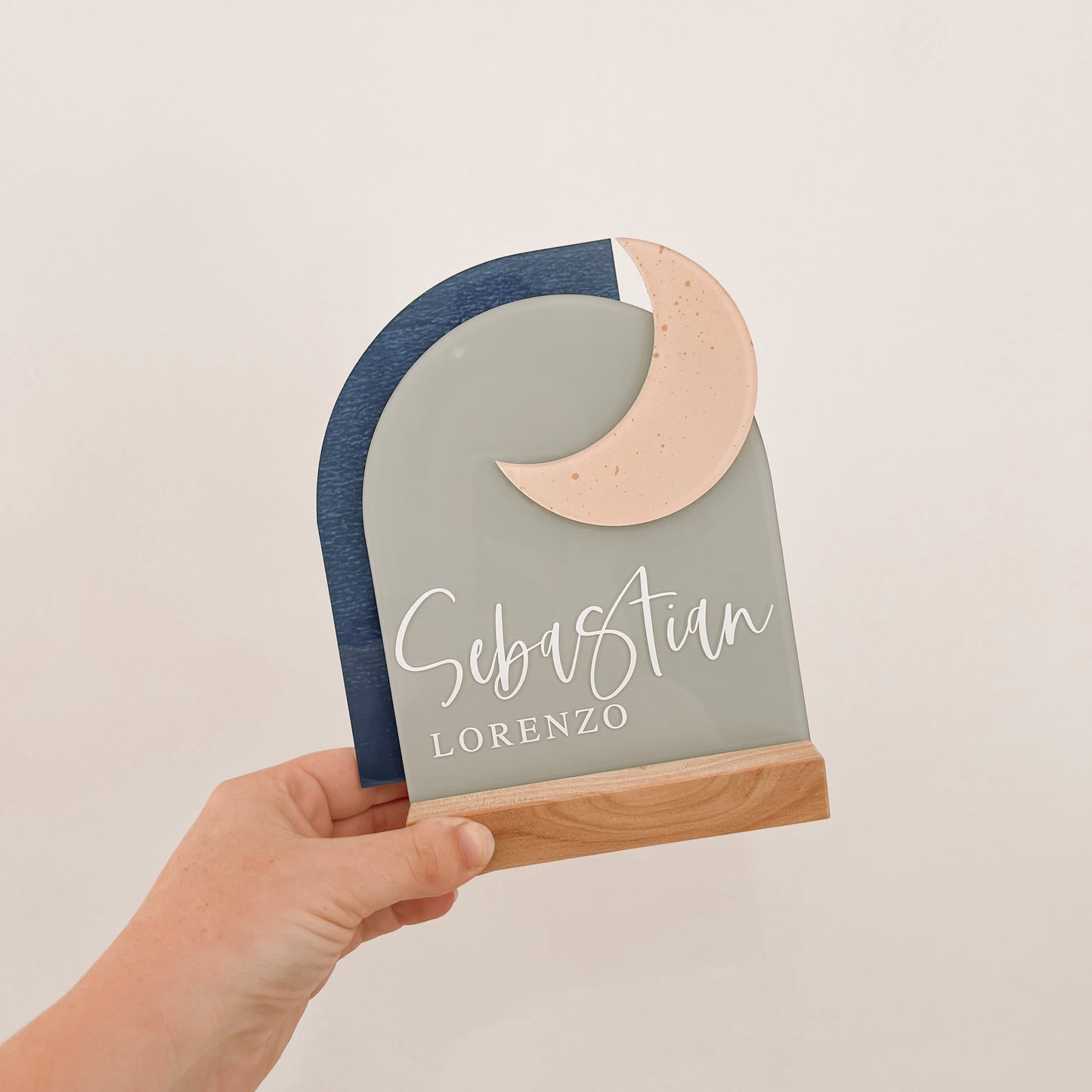 PERSONALISED Double Arch + MOON | Multiple Colour + Pattern Options
