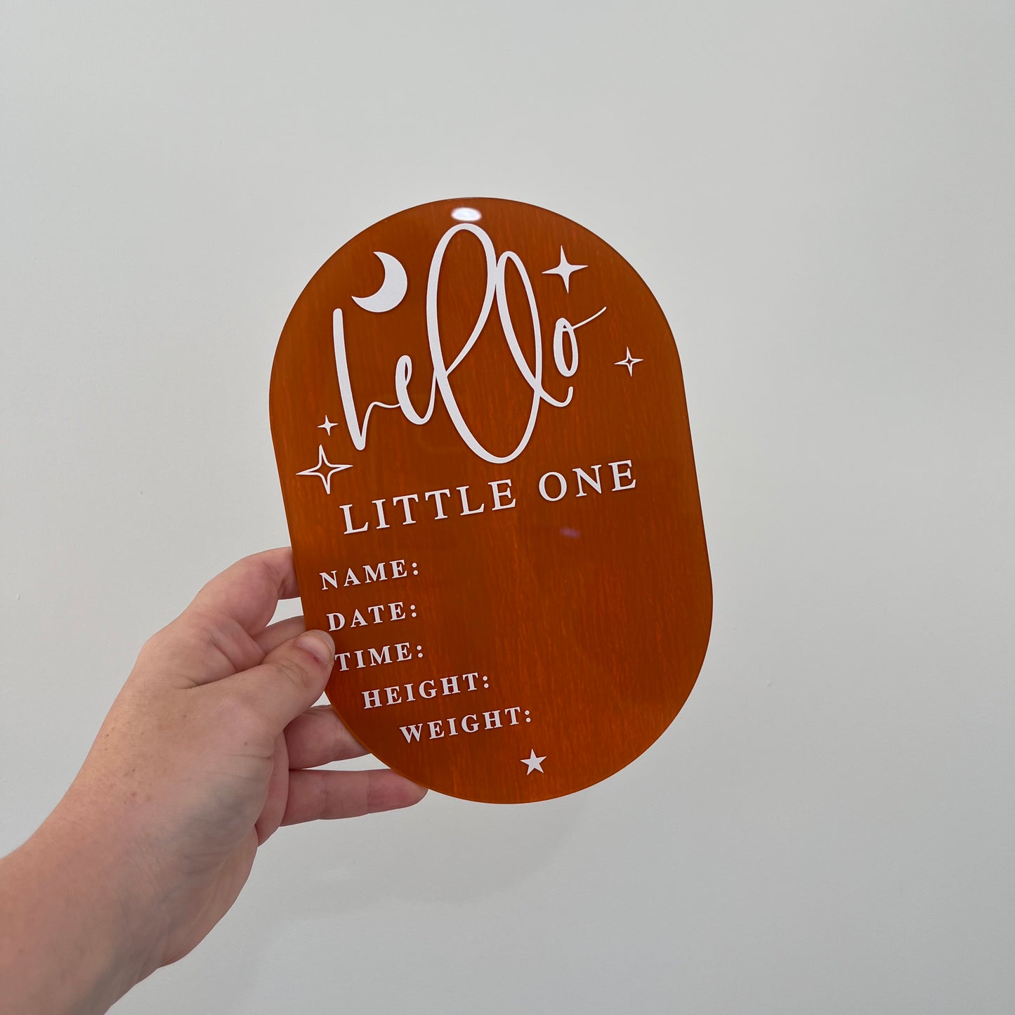 DETAILS BIRTH ANNOUNCEMENT | OVAL | Multiple Colour Choices + Personalisation Available