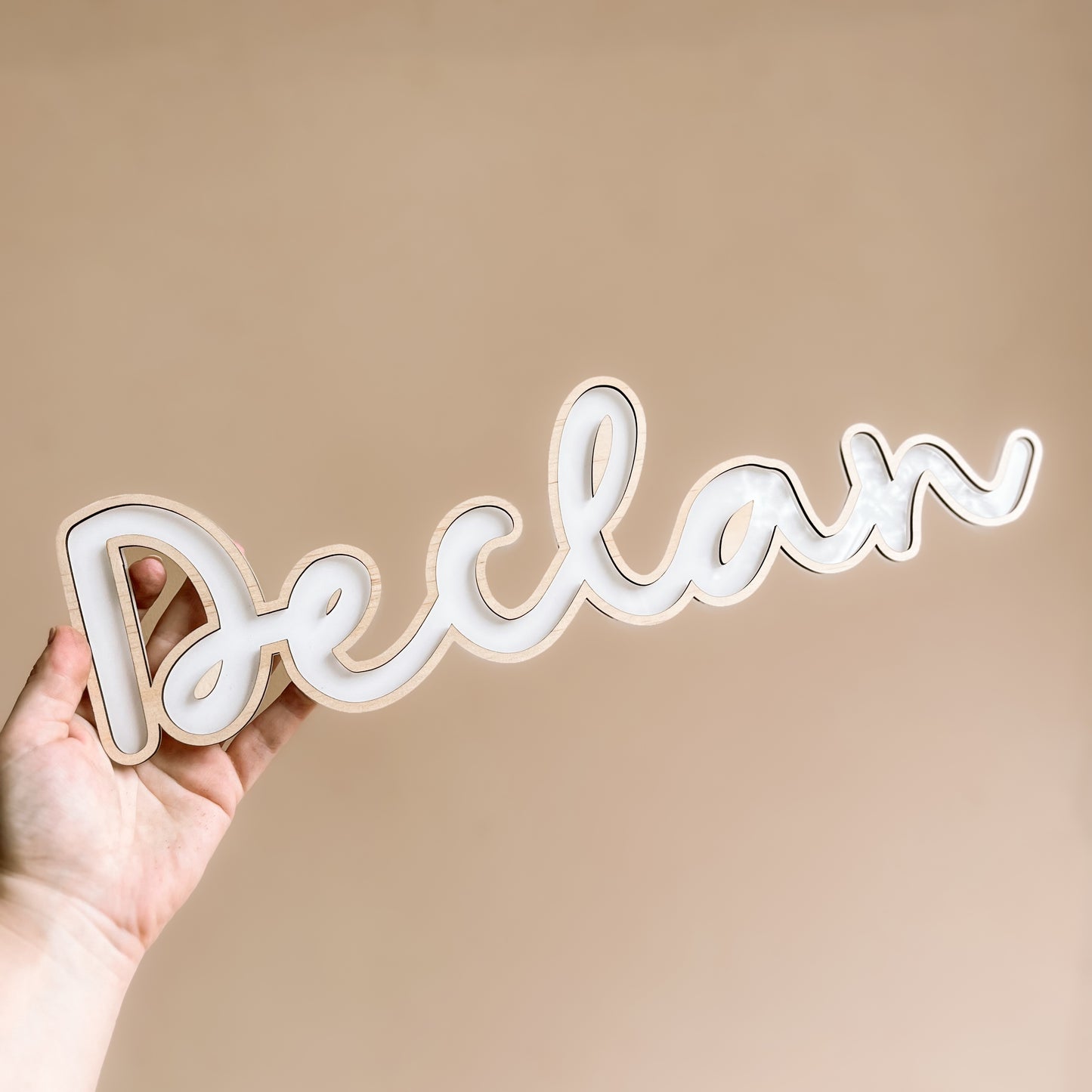 PERSONALISED NAME PLAQUE | Wall Script | Multiple Colour Options