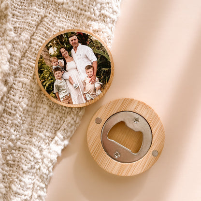 Magnetic Photo Wooden Bottle Opener