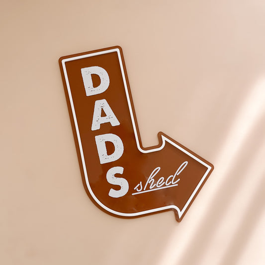 Dad's Shed Arrow Sign | Customisable Father's Day Gift