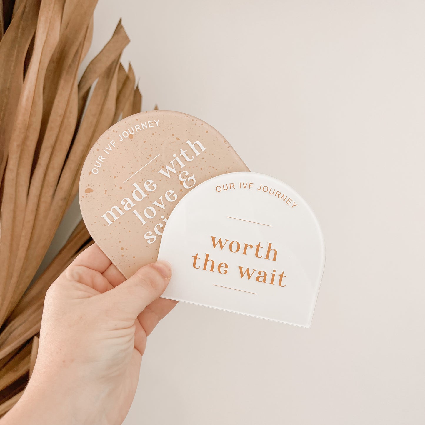 OUR IVF JOURNEY | Made With Love + Worth The Wait Plaques