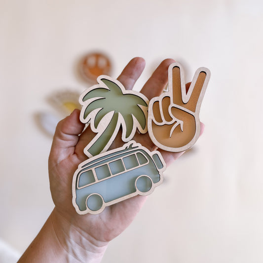 SHAPE MAGNETS | Various Designs | Multiple Colour & Pattern Choices