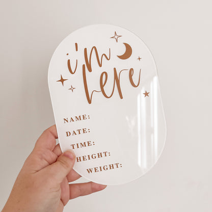 DETAILS BIRTH ANNOUNCEMENT | OVAL | Multiple Colour Choices + Personalisation Available