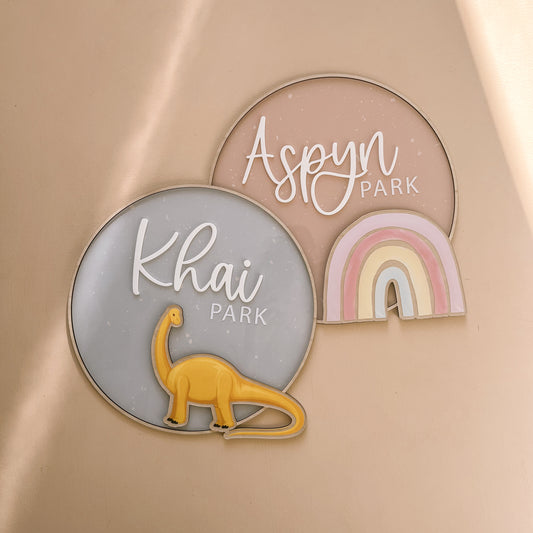 PICTURE Name Plaque | PERSONALISED | 2 SIZES | Multiple Colour Options