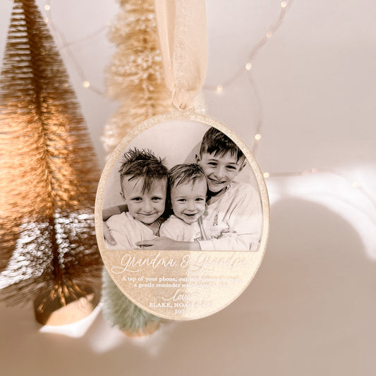 Voice Message or Video Keepsake Christmas Ornament | Multiple Customisation Options