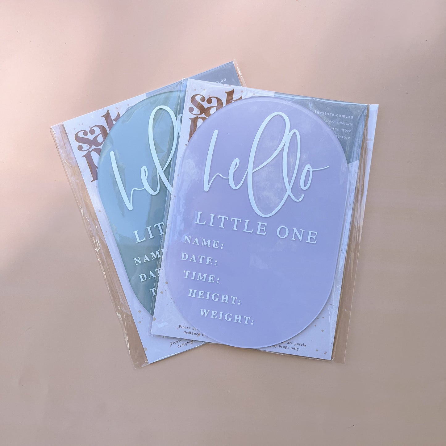 OVAL DETAILS BIRTH ANNOUNCEMENT | HELLO LITTLE ONE | 2 AVAILABLE