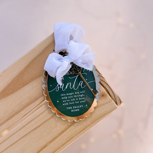 Santa's Magic Key - Style #3 | Personalised | Multiple Colour & Pattern Options