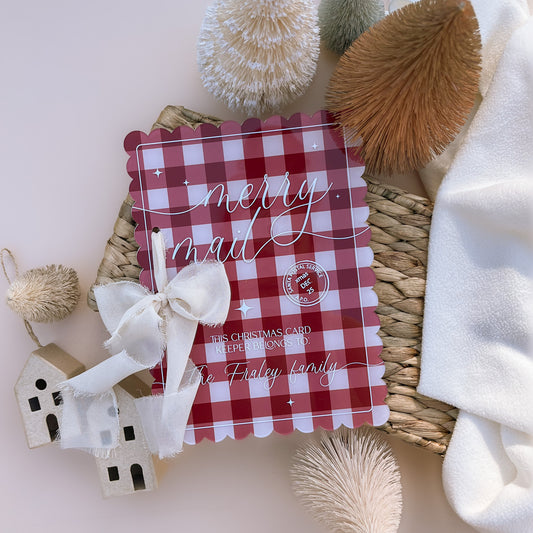 Christmas Card Keeper | Personalised | Multiple Colour & Pattern Options