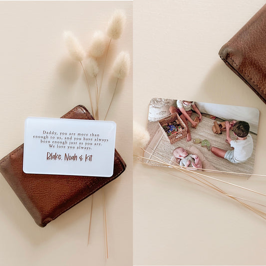 POCKET/WALLET NOTE WITH PHOTO | Double-Sided | Personalised