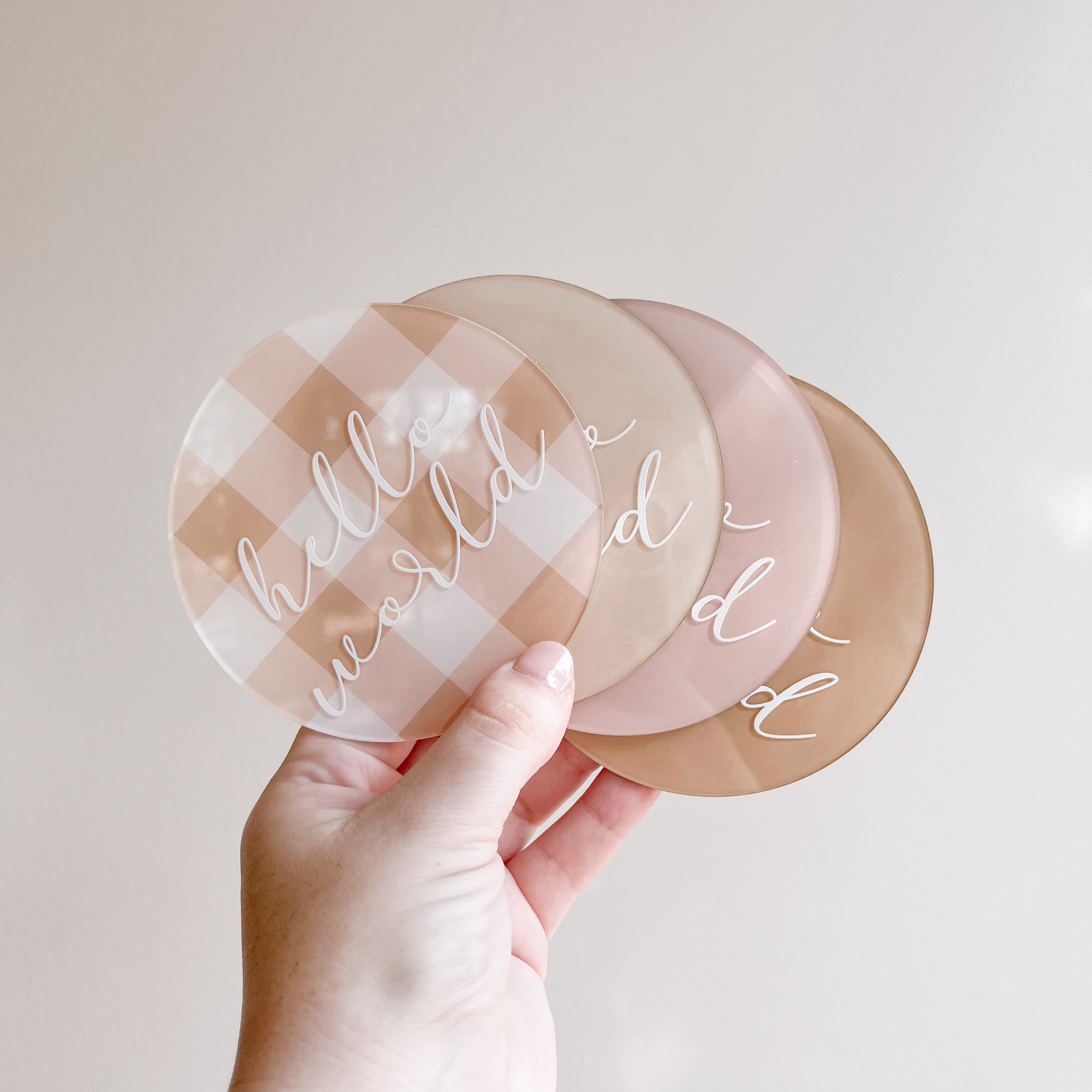 Stained Hello Disc HELLO WORLD | Single Announcement Disc | Various Colour & Pattern Opti ...