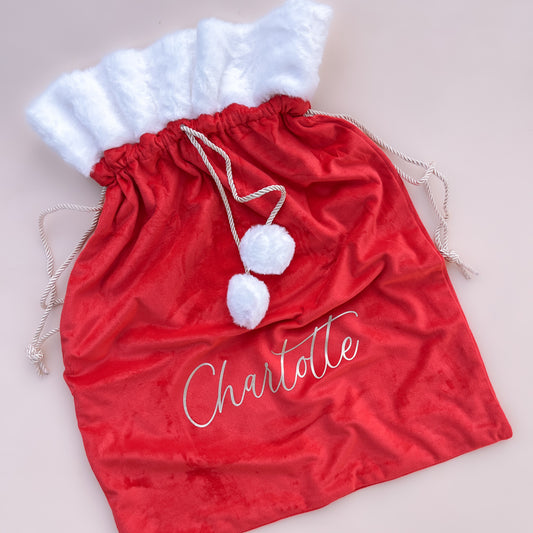 Personalised Velvet Christmas Santa Sack | 3 Sack Colours