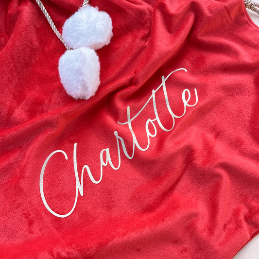 Personalised Velvet Christmas Santa Sack | 3 Sack Colours