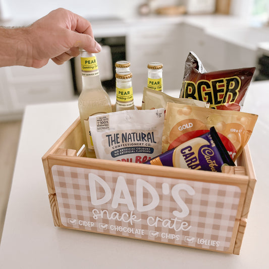 SNACK CRATE FRONT PLAQUE | Personalised | Attach To Crate - Purchased Separately | Multiple Colour & Style Options