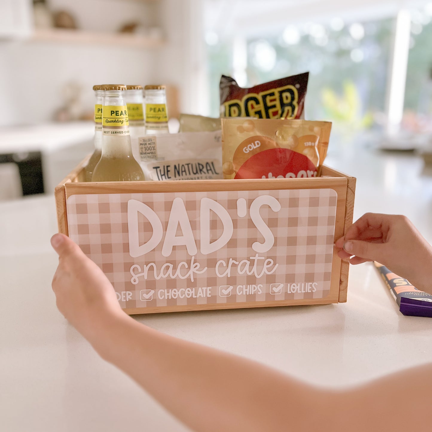 SNACK CRATE FRONT PLAQUE | Personalised | Attach To Crate - Purchase Separately | Multiple Colour & Style Options