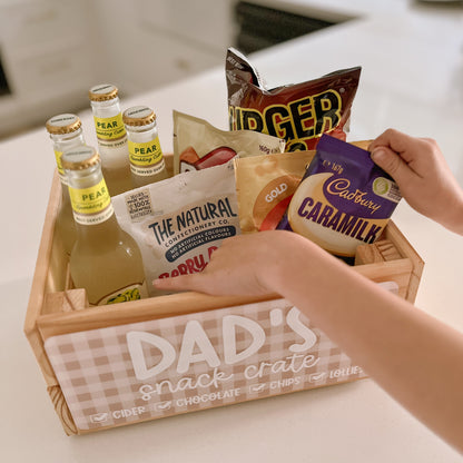 SNACK CRATE FRONT PLAQUE | Personalised | Attach To Crate - Purchase Separately | Multiple Colour & Style Options