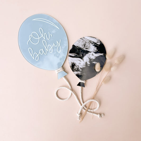 ULTRASOUND Announcement Balloon Set | Small + Large | Multiple Colour Options