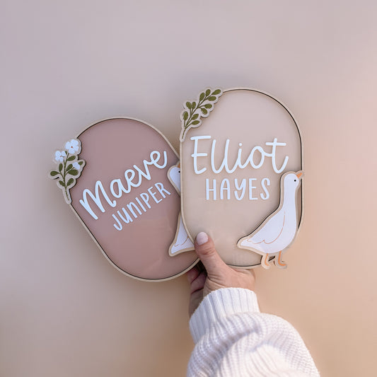 GOOSE NAME PLAQUE | Personalised | Multiple Colour Options