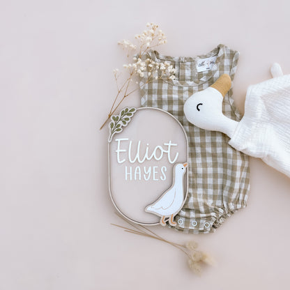 GOOSE NAME PLAQUE | Personalised | Multiple Colour Options