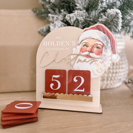 CHRISTMAS COUNTDOWN | Style 2 | Interchangeable Numbers | Multiple Personalisation Options