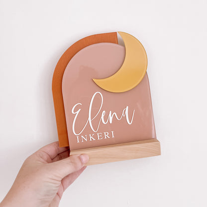 PERSONALISED Double Arch + MOON | Multiple Colour + Pattern Options