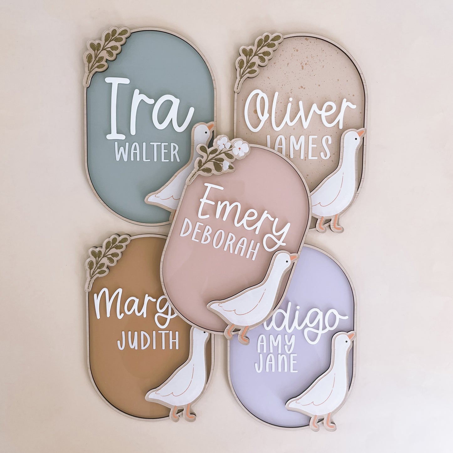 GOOSE NAME PLAQUE | Personalised | Multiple Colour Options