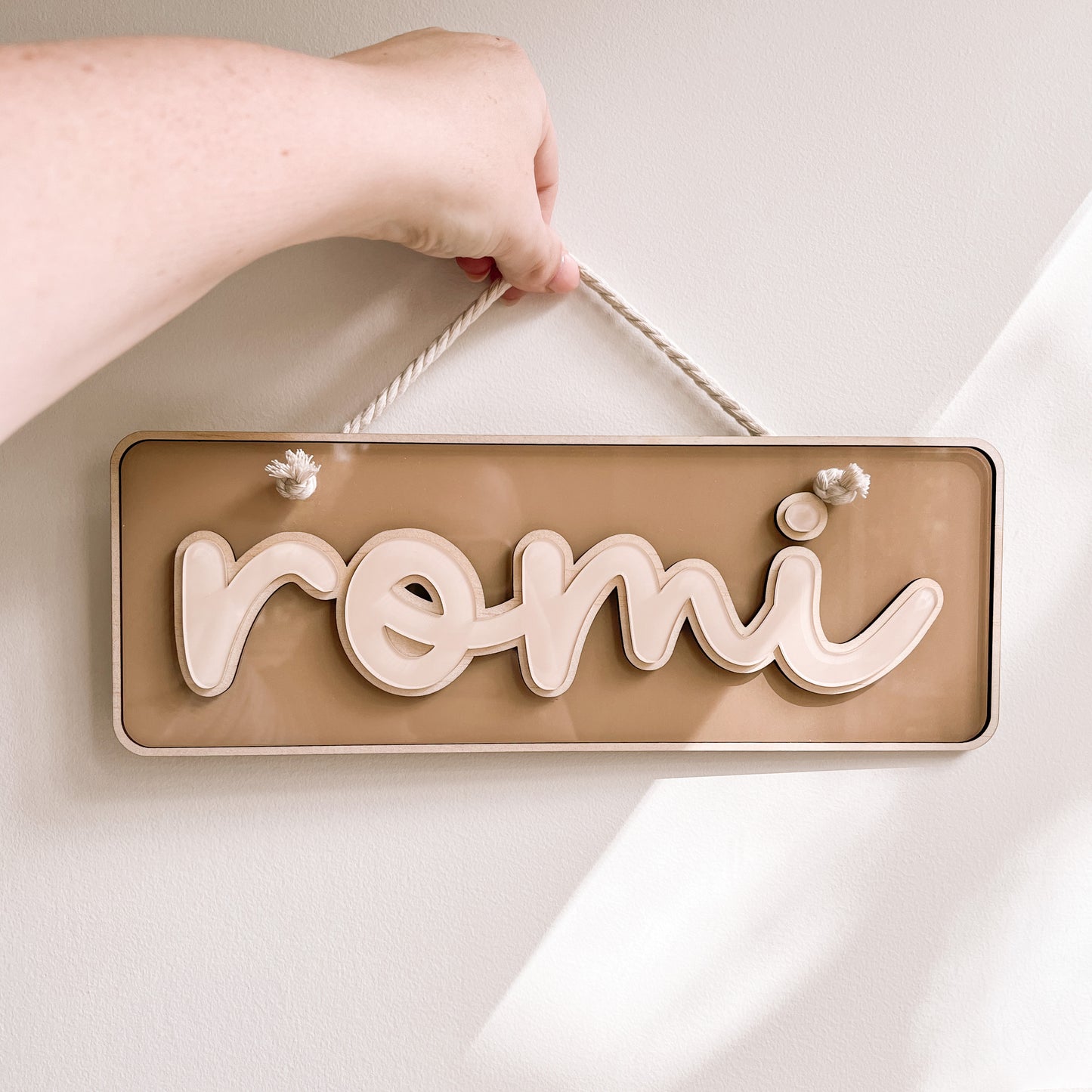 Layered Name Wall Plaque | 2 SIZES | Multiple Colour + Pattern Options