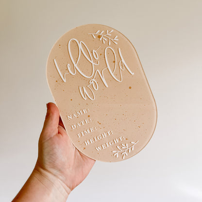 DETAILS BIRTH ANNOUNCEMENT | OVAL | Multiple Colour Choices + Personalisation Available